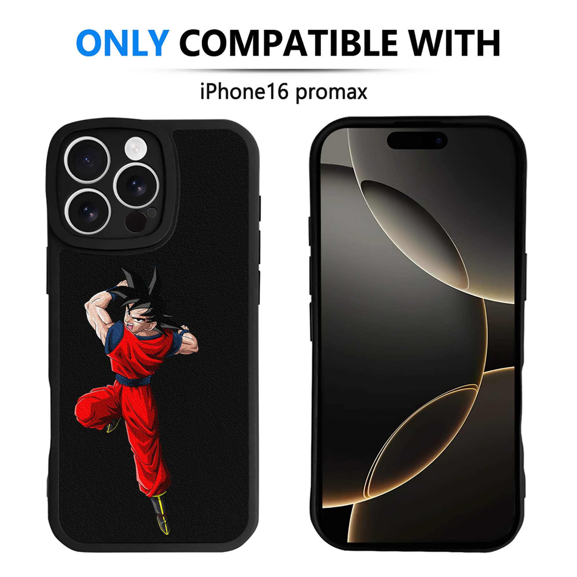 （画像用） ドラゴンボール 孫悟空（そん ごくう）Son Goku カカロット DRAGON BALL Kakarotto 【iPhone 16シリーズ対応】シリコンスマホケース（レザー調） 材質：シリコン